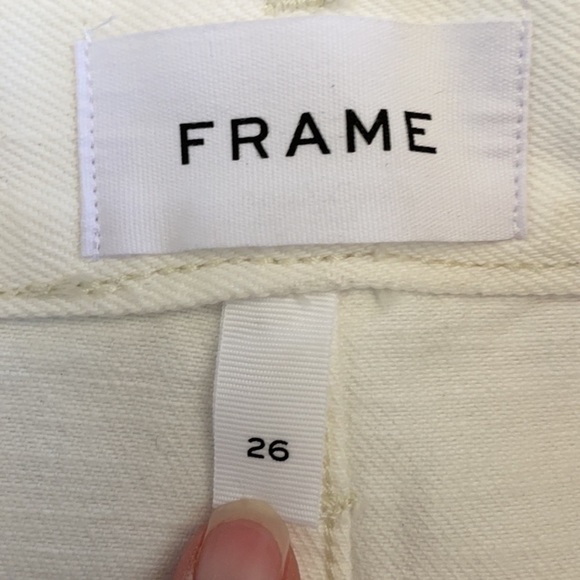 White Denim FRAME skirt - Picture 9 of 13